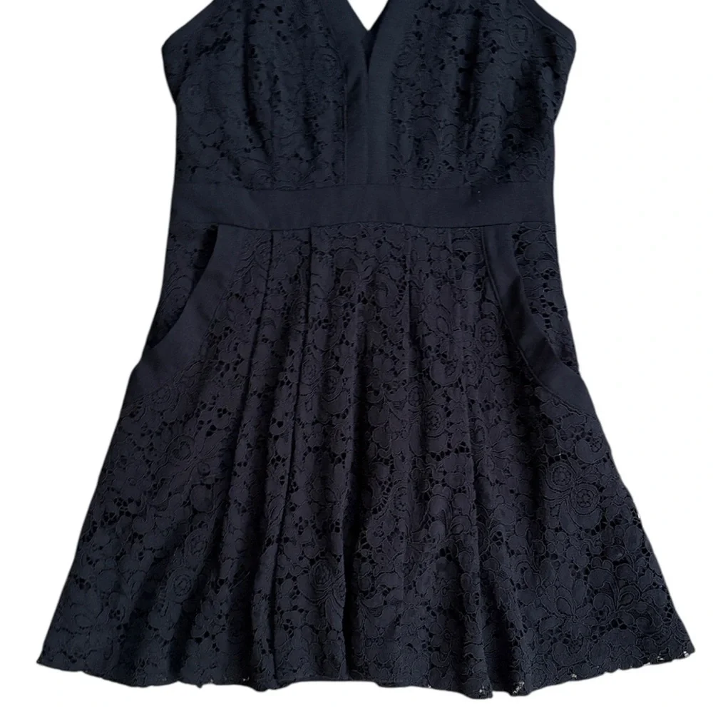 EUC Free People Lovely in Lace Dress Black Size XS